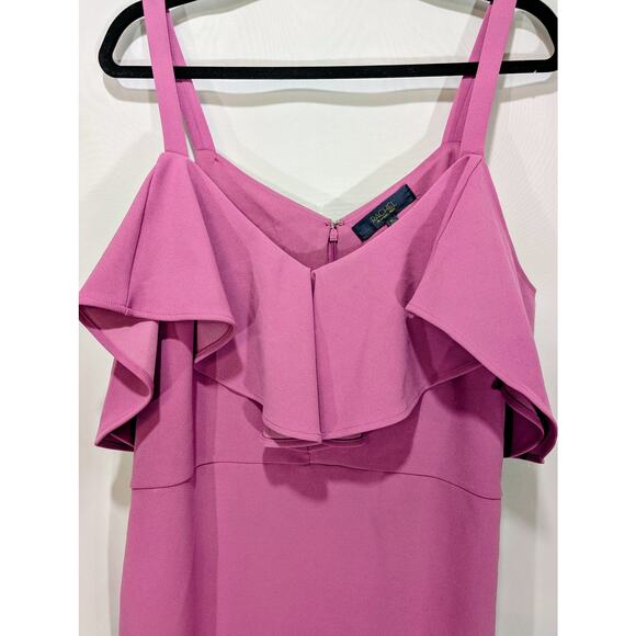 Rachel Roy Orchid Ruffle Cold-Shoulder Sheath Dress Size XL NWT - Picture 2 of 9